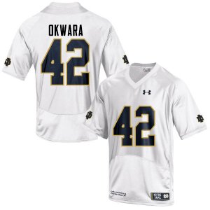 Notre Dame Fighting Irish Men's Julian Okwara #42 White Under Armour Authentic Stitched College NCAA Football Jersey GAC0499BY